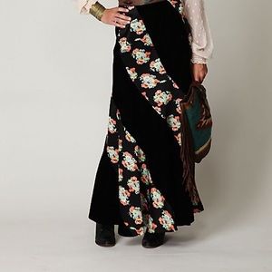 Free People Velvet Twist Skirt